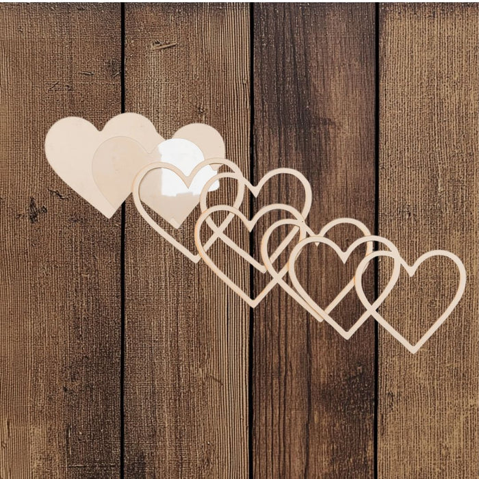 CrafTreat 3D Shaker Chipboards - Interlocked Hearts 