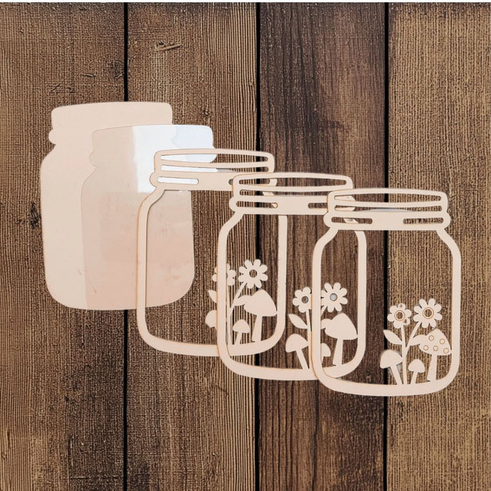 CrafTreat 3D Shaker Chipboards - Mason Jar