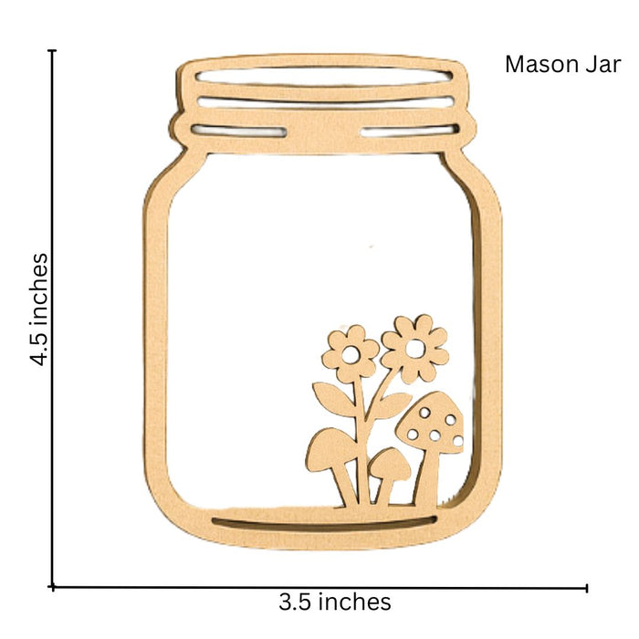 CrafTreat 3D Shaker Chipboards - Mason Jar