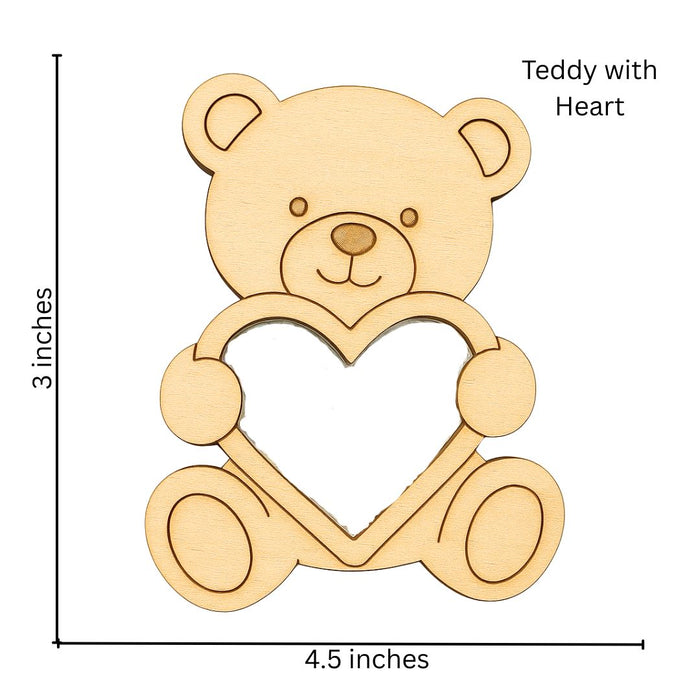 CrafTreat 3D Shaker Chipboards - Teddy With Heart