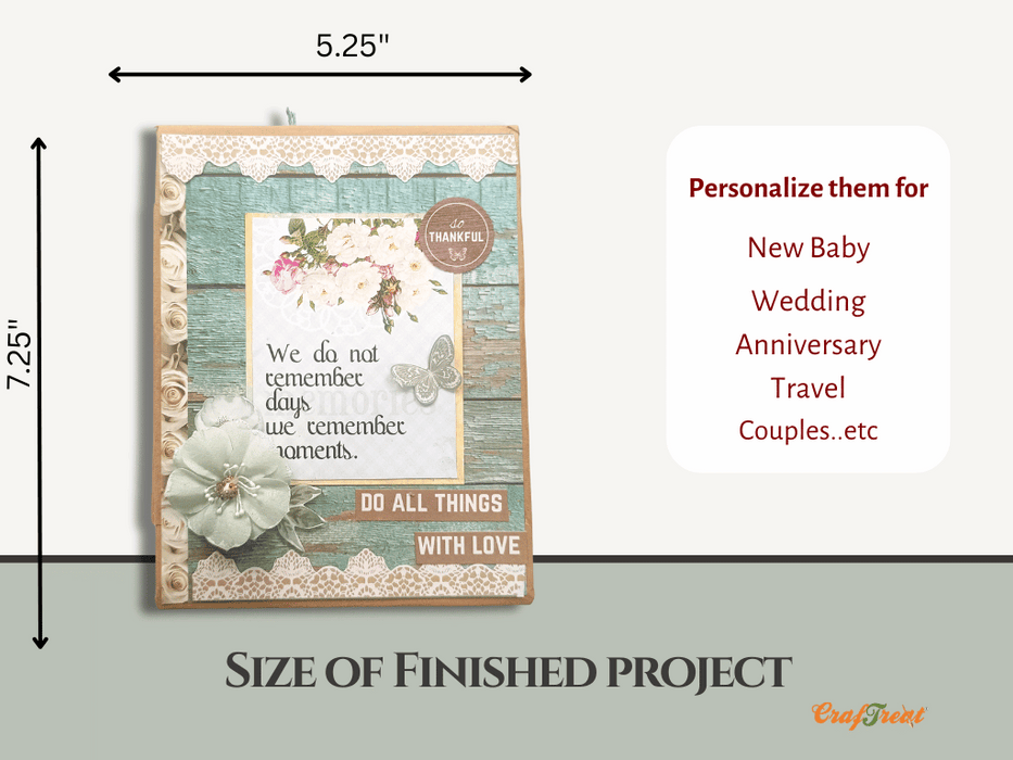 CrafTreat Accordion Hinge Book 1 - White 1