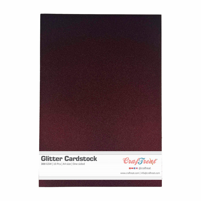 CrafTreat Glitter Cardstock - Brown 10pcs