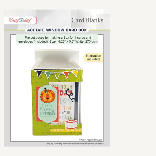 CrafTreat Card Blanks  Acetate window Card Box CCB004 1