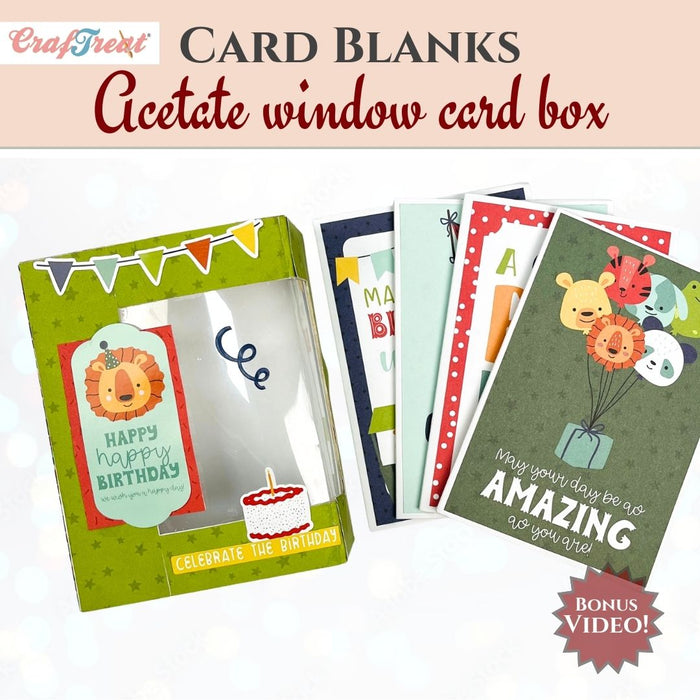 CrafTreat Card Blanks  Acetate window Card Box CCB004