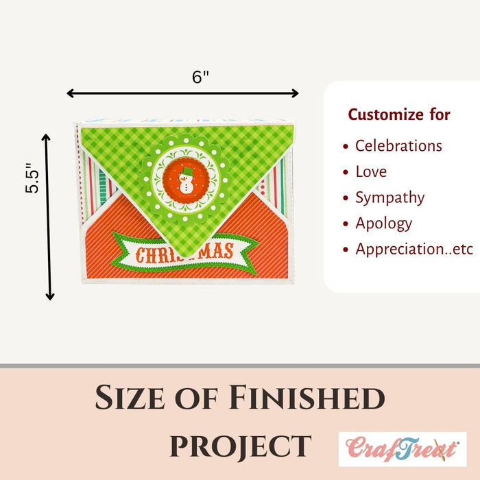 CrafTreat Card Blanks  Envelope Card Box Finished Project size CCB005