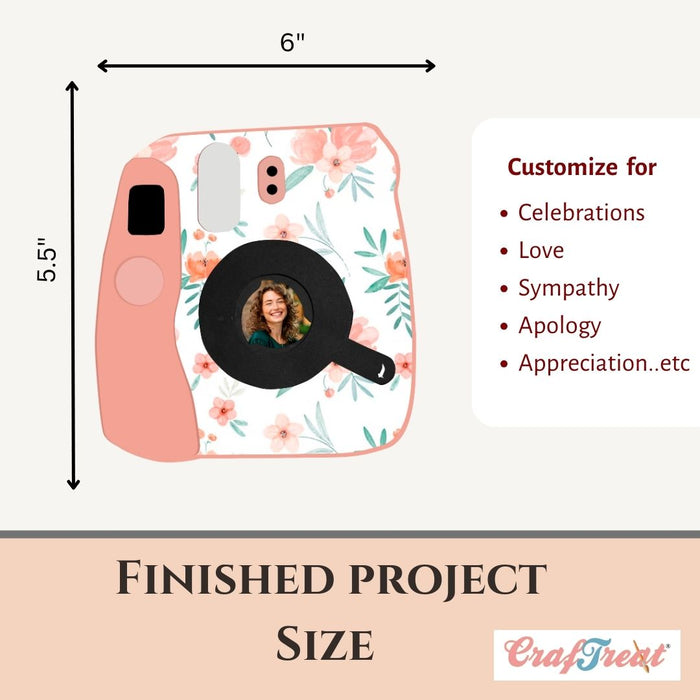 CrafTreat Card Blanks Instax Iris Lens Finished Project Size Card CCB002 