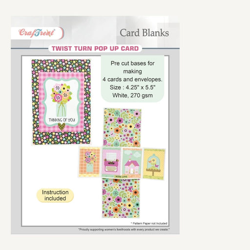 CrafTreat Card Blanks Twist Turn Pop up Card CCB001 1