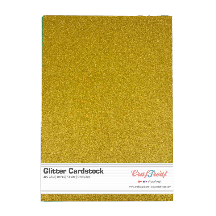 CrafTreat Glitter Cardstock - Gold 10pcs