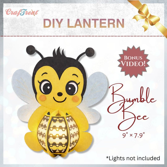 CrafTreat DIY Paper Lanterns Bumble Bee CTL017