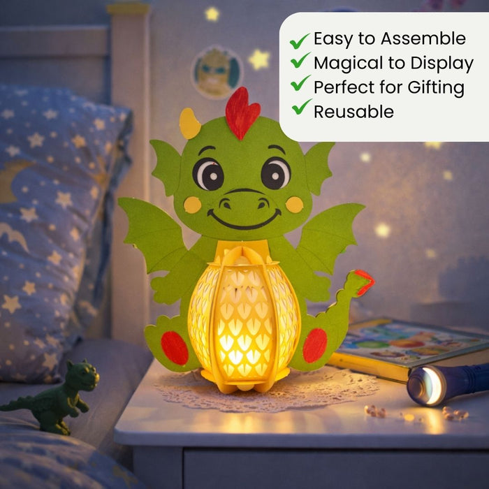 CrafTreat DIY Paper Lanterns Dragon Features CTL021