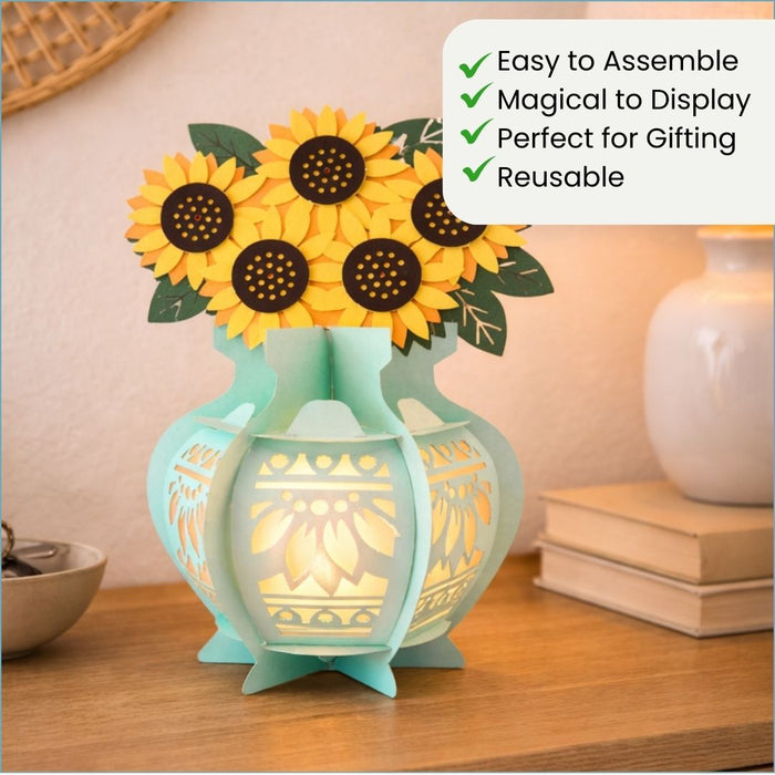 CrafTreat DIY Paper Lanterns Flower Vase Features CTL001