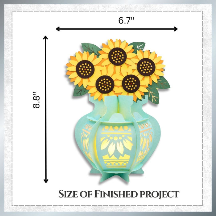 CrafTreat DIY Paper Lanterns Flower Vase Finished Projects Size CTL001