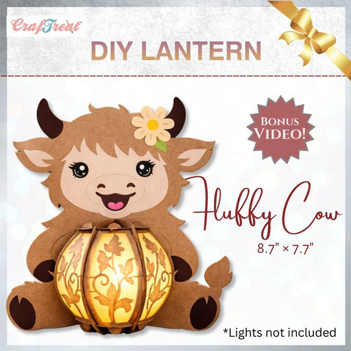 CrafTreat DIY Paper Lanterns Fluffy Cow CTL020