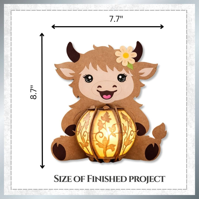 CrafTreat DIY Paper Lanterns Fluffy Cow Finished Projects CTL020