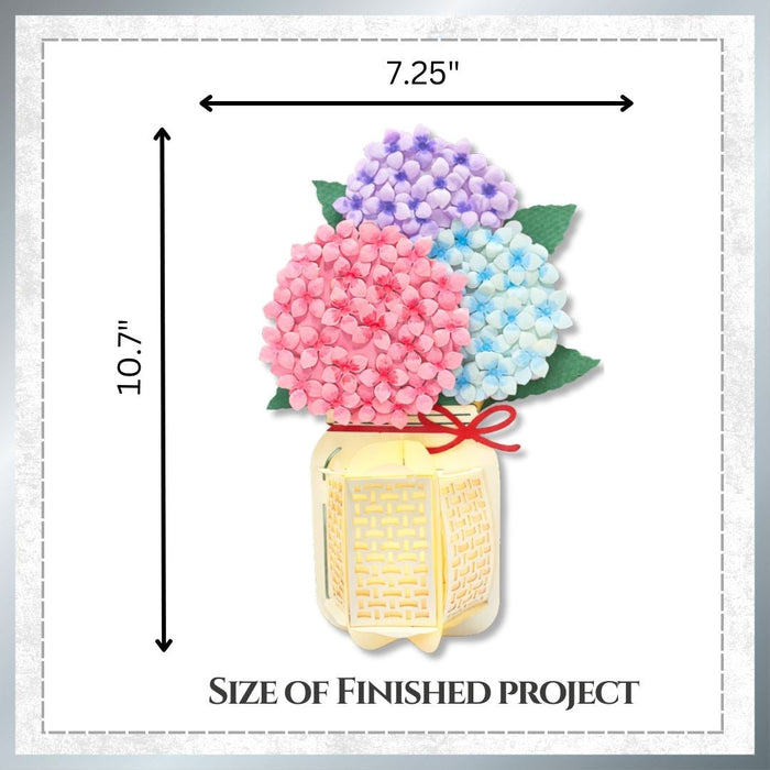 CrafTreat DIY Paper Lanterns Hydrangea Jar Finished Projects CTL014