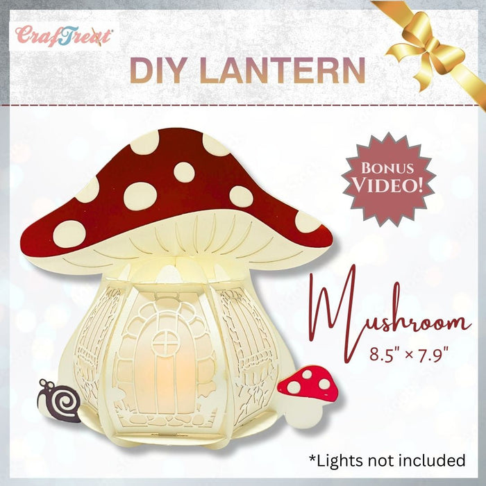 CrafTreat DIY Paper Lanterns Mushroom CTL015