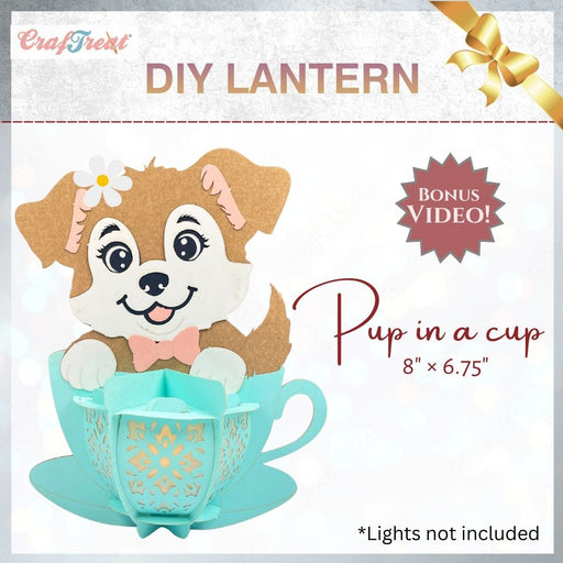 CrafTreat DIY Paper Lanterns Pup in a Cup CTL018