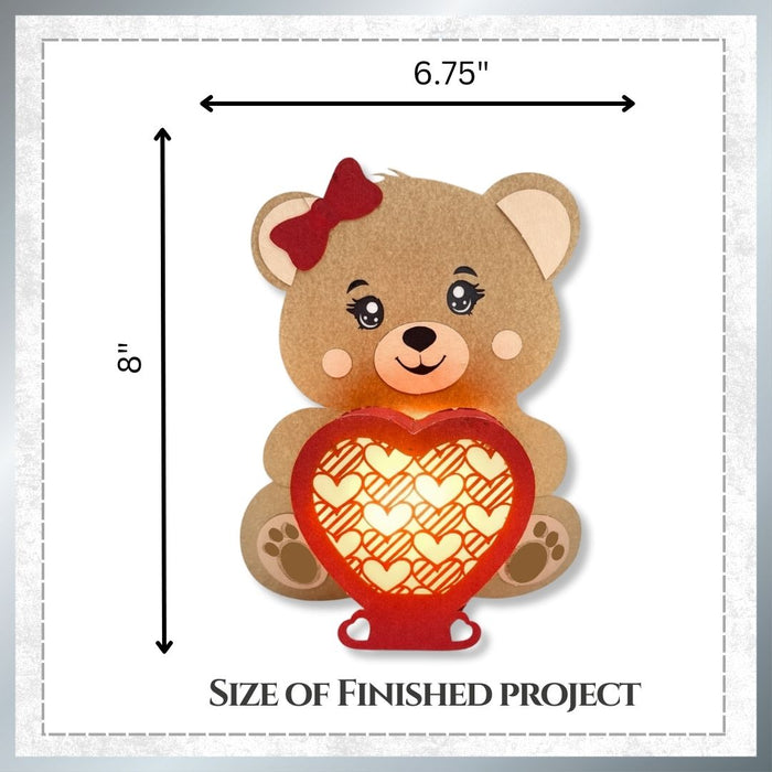 CrafTreat DIY Paper Lanterns Teddy with Heart Finished Projects CTL023