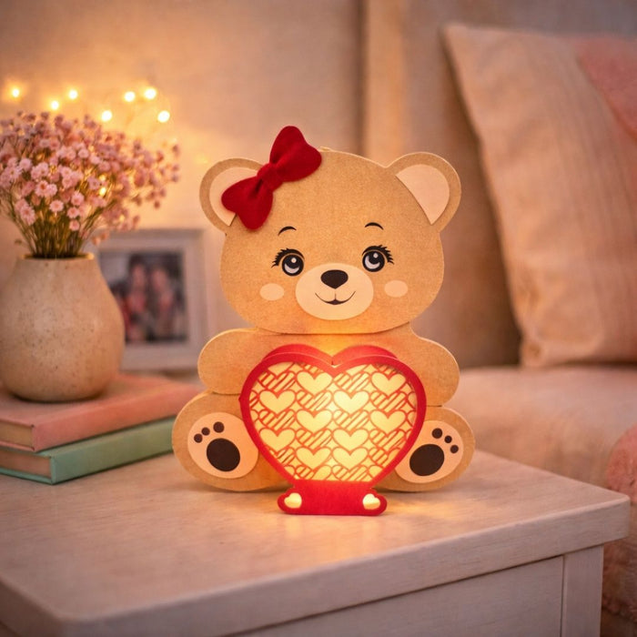 CrafTreat DIY Paper Lanterns Teddy with Heart for Home Decor CTL023