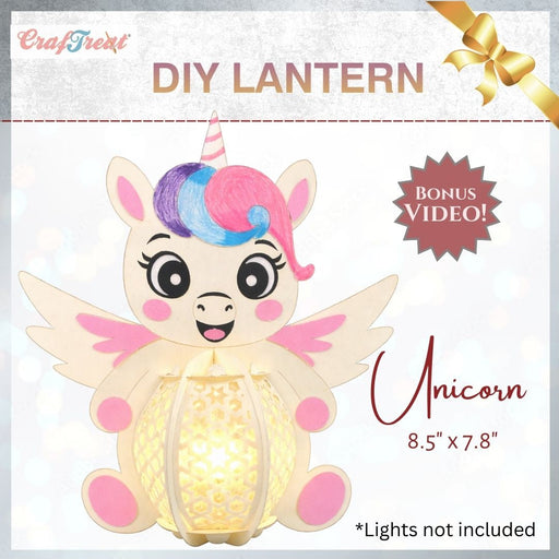 CrafTreat DIY Paper Lanterns Unicorn CTL022