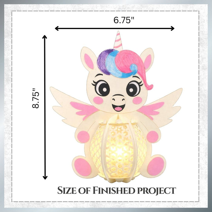 CrafTreat DIY Paper Lanterns Unicorn Finished Projects Size CTL022