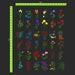 CrafTreat Small Wildflower Stencil Set Colored Version 36pcs