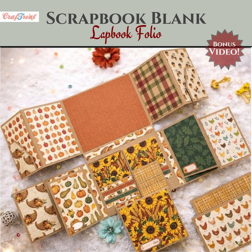 Craftreat Scrapbook Blanks LapBook Folio Kraft CAB048