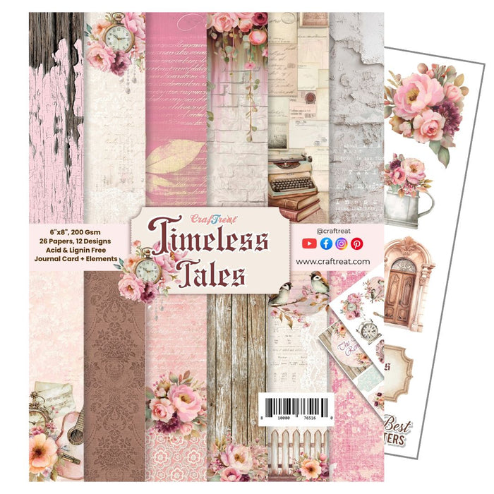 Craftreat Paper Pad - Timeless Tales 6"x8" Inside Designs CTPP8025
