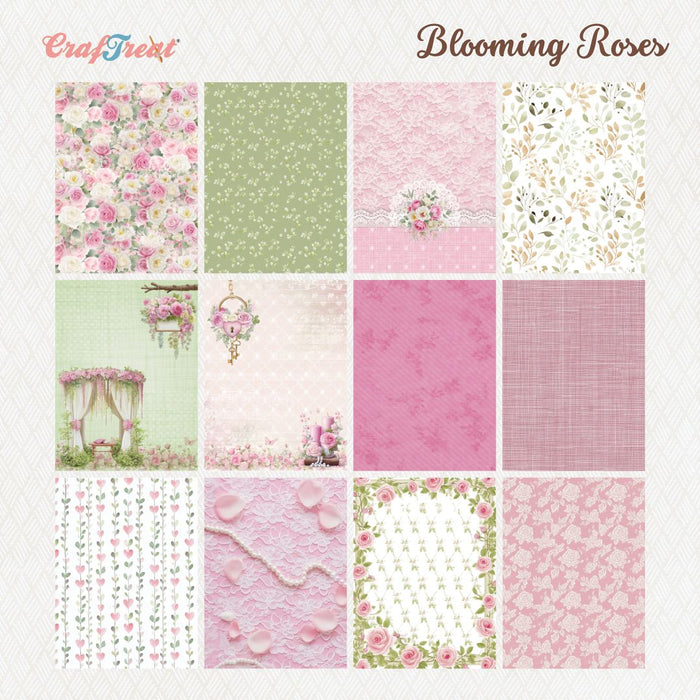 Craftreat Paper Pad Blooming Roses 6"x8" Inside Designs CTPP8026