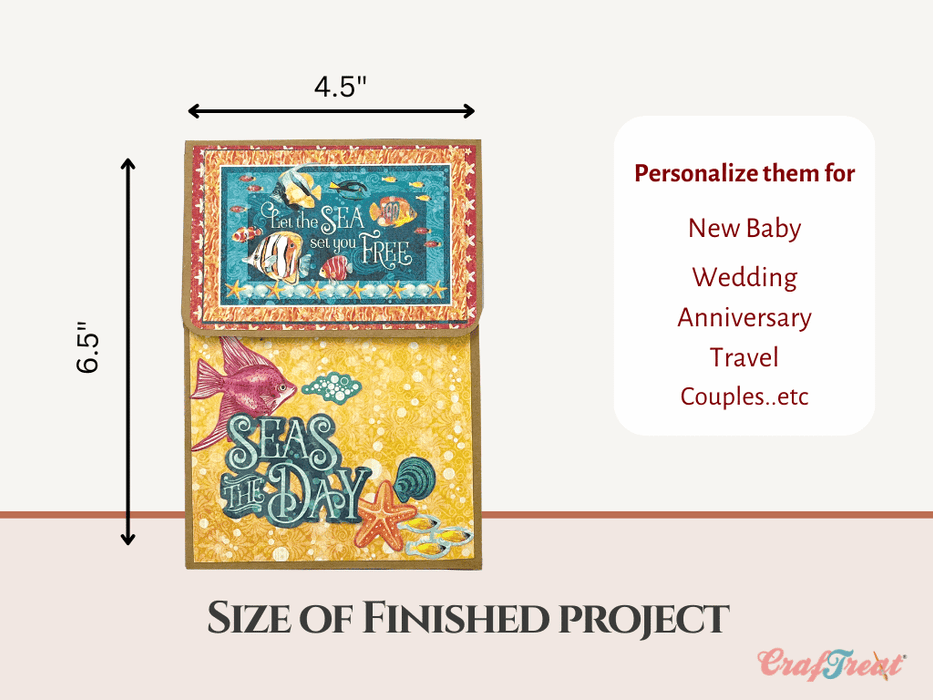 Craftreat Scrapbook Blank Quick Folio - Be Happy Size CQF006