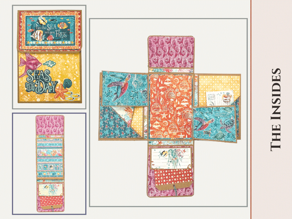 Craftreat Scrapbook Blank Quick Folio - Be Happy the Insides Design CQF006