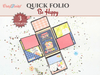Craftreat Scrapbook Blank Quick Folio - Be Happy - Black, Kraft and White CQF006