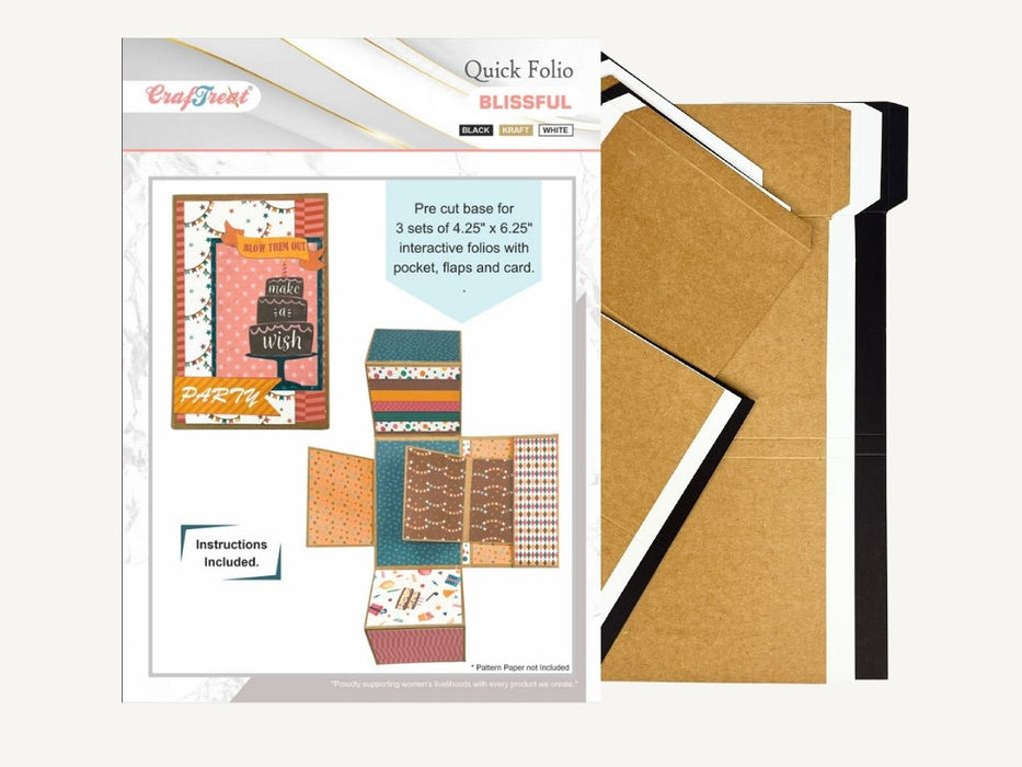 Craftreat Scrapbook Blank Quick Folio - Blissful CQF007 Products Preview