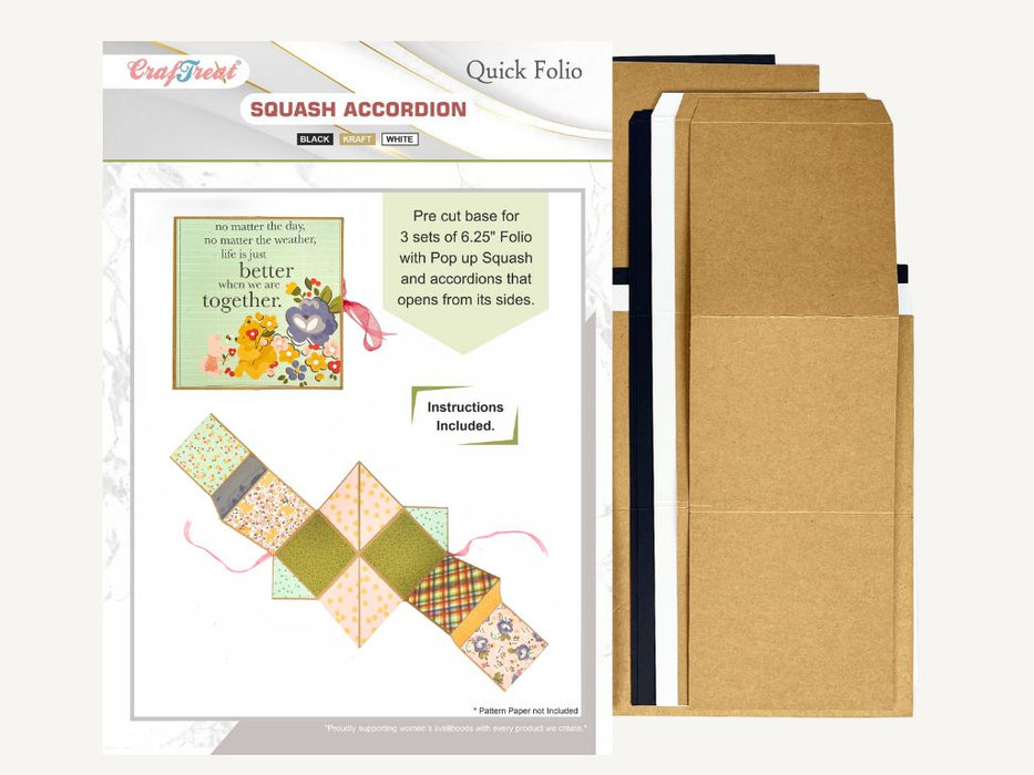 Craftreat Scrapbook Blank Quick Folio - Squash Accordion CQF009 Products Preview