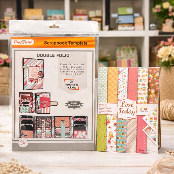 CrafTreat Double Folio Class Kit - Black & Kraft