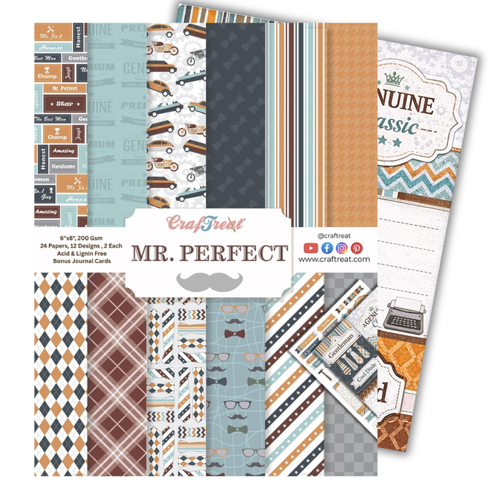 Craftreat Paper Pad - Mr.Perfect - 6"x8"
