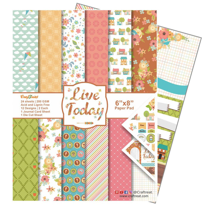 CrafTreat Paper Pad - Live Today 6"x8"