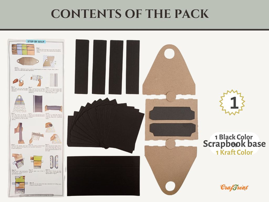 CrafTreat Rolodex DIY Scrapbook Templates1 set Black