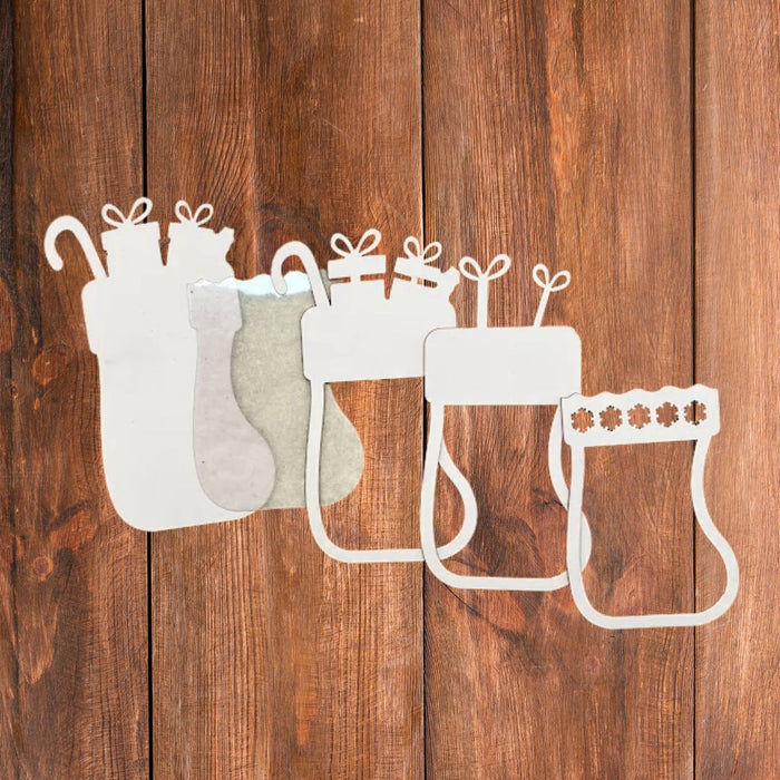 CrafTreat 3D Shaker Chipboards - Stockings Views- CSC030