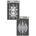 CrafTreat Aztec Design1 and Aztec Design2 A4 wall Stencil