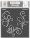 CrafTreat Beaded Flourish Stencil for Craft Paintings 6x6 Inches
