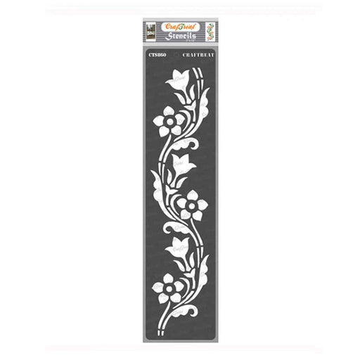 CrafTreat 3x12 inches Flower and Floral Border Design for border wall paintings multipurpose