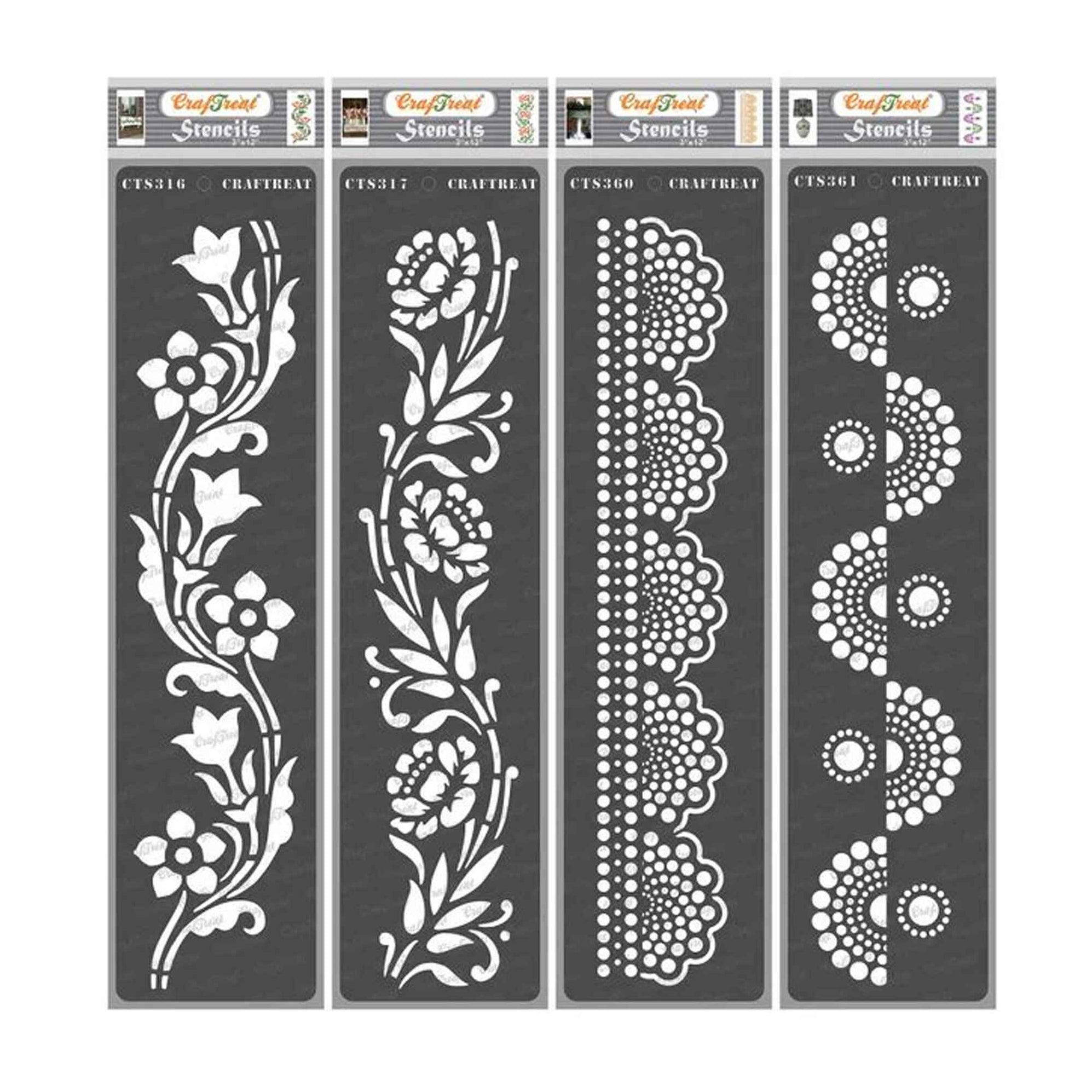 Buy CrafTreat Border XII, Border XIII, Dots Border I and Dots Border II ...