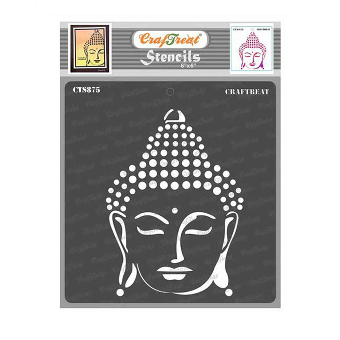 CrafTreat Buddha Stencil for wall and card making craftreat trellis in trellis stencil 12x12 inches for wall painting6x6 Inches