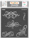 CrafTreat Calligraphy Swirls Stencil for Scrapbook Paintings 6x6 Inches