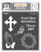 CrafTreat Choose Joy Christmas Stencil, Xmas and Blessing Stencil 6x6 Inches