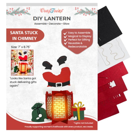 Craftreat DIY Paper Lanterns Santa Stuck in Chimney Inside of the Pack-CTL025