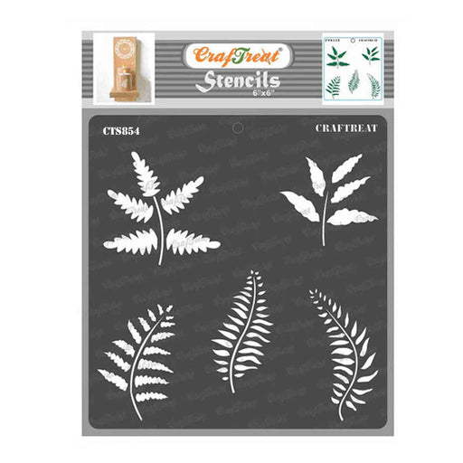 CrafTreat Ferns Backround Stencil 6x6 Inches