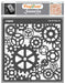 CrafTreat Gears Stencil for Card Making Crafts, Stencil Pattern 6x6 Inches