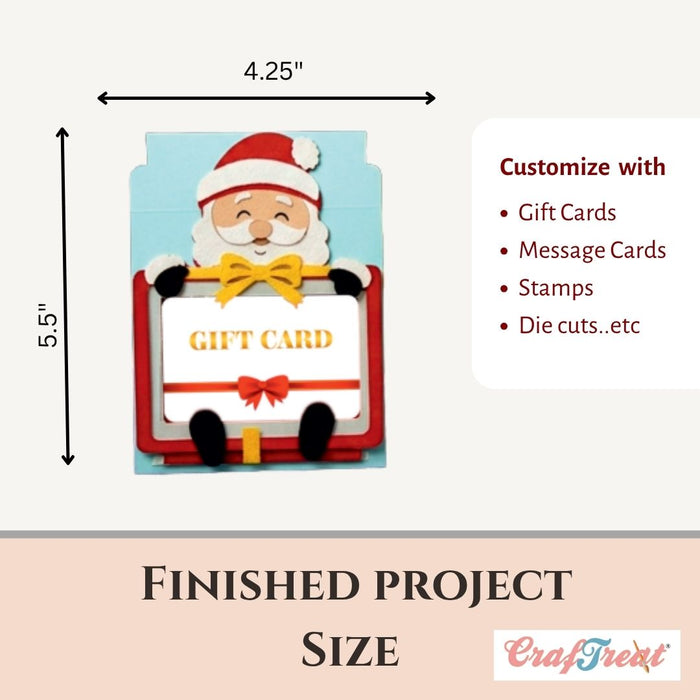CrafTreat Gift Card Holder Cards - Santa Family